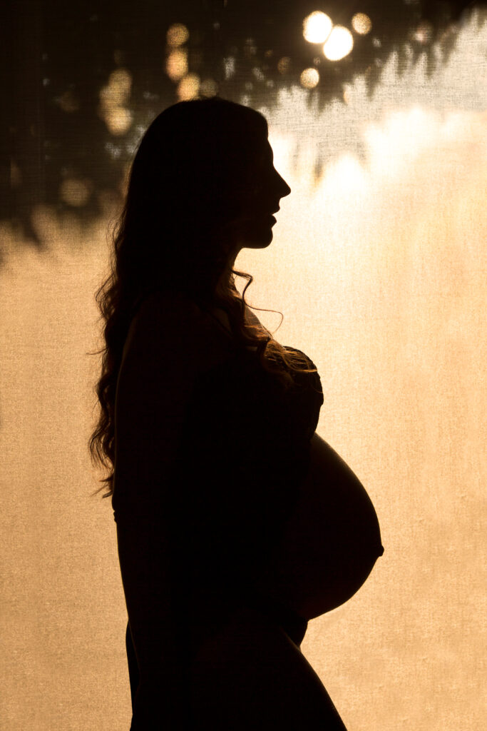 fotografia premaman gravidanza mamma silhouette
