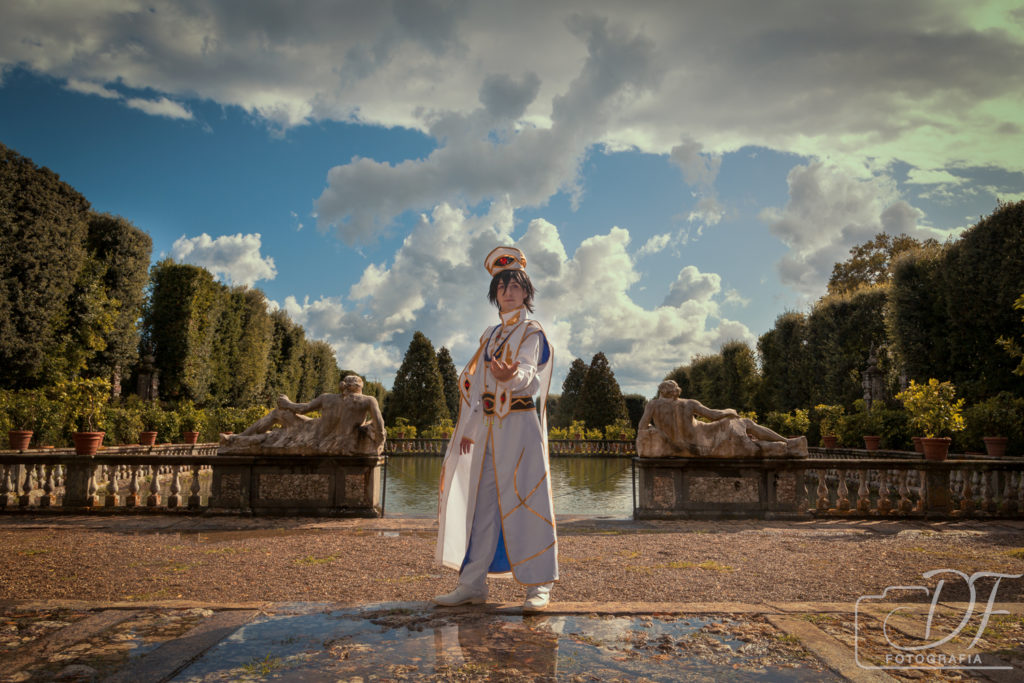 Fotografia Cosplay Lelouch a Villa Reale di Marlia