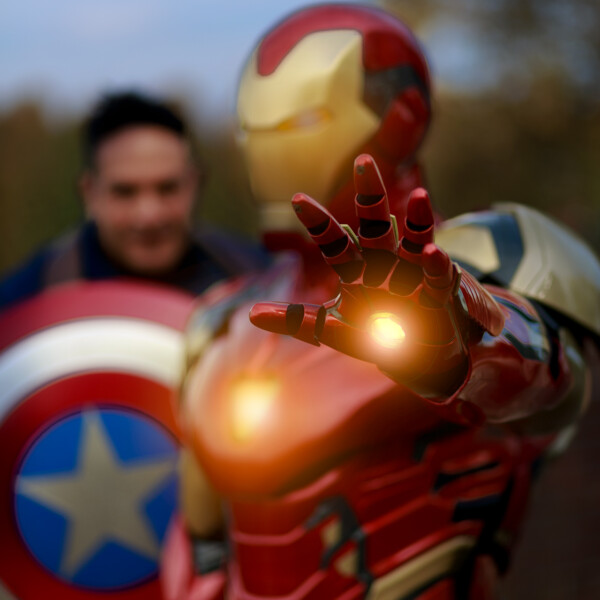 Fotografia Cosplay Iron Man e Captain America a Lucca Comics